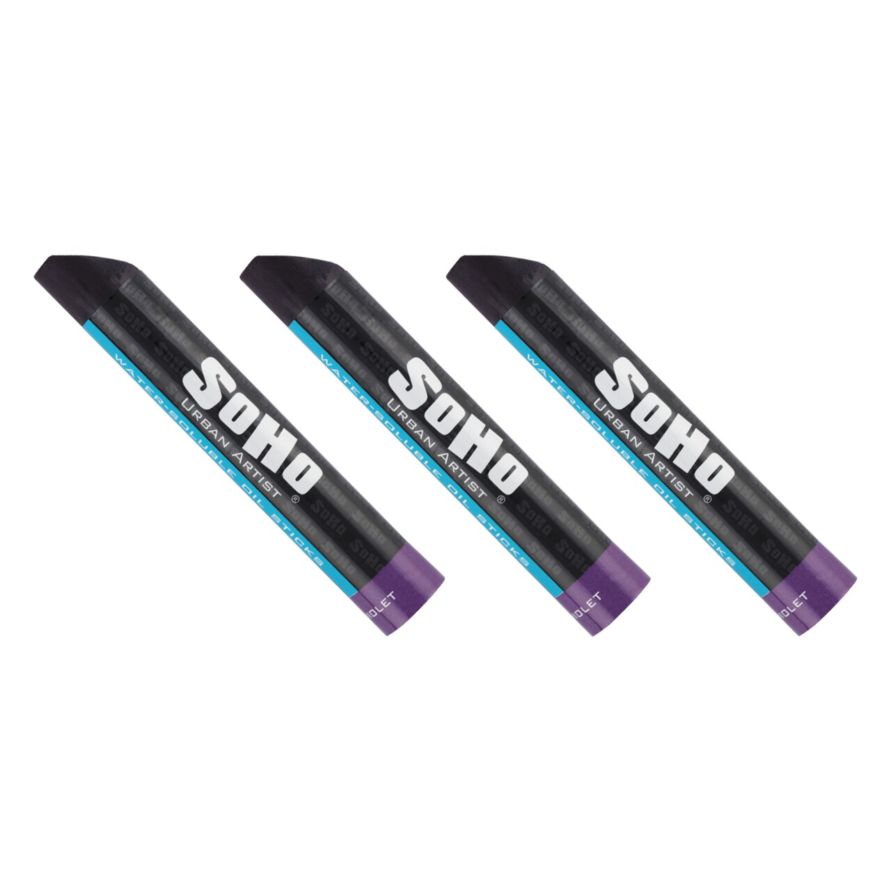 SoHo Urban Artist Water Soluble Oil Sticks for Artists – 3 Pack of Oil Paint Stick - No Brushes or Solvents Needed, Paint Any Primed Surface, Water Clean-Up, Non-Toxic, 4.8 x 0.78